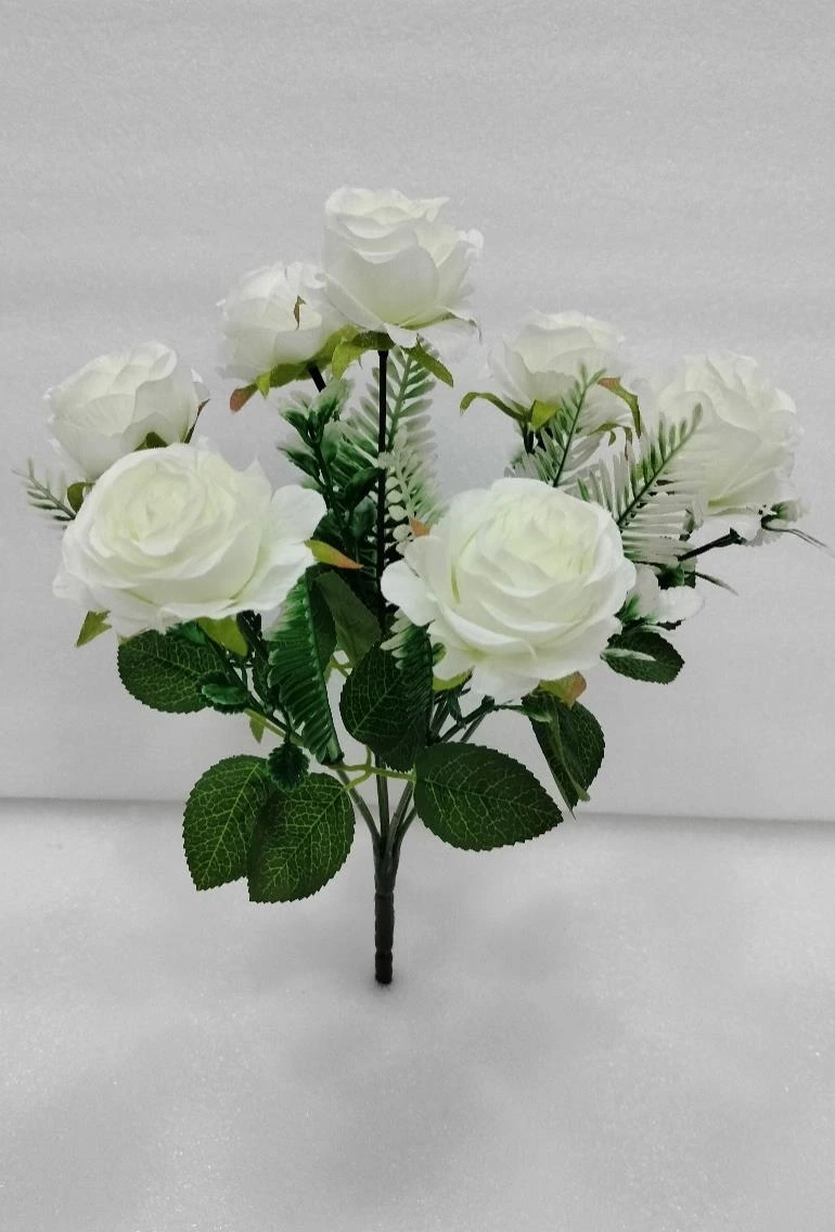 Soft Med Rose Bunch x7